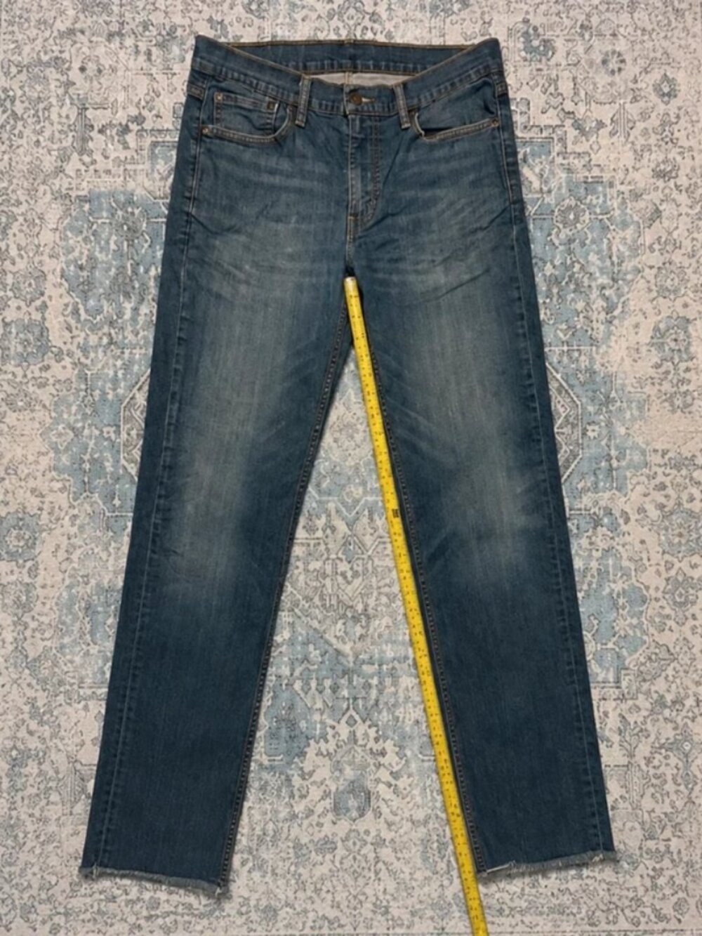 Levi’s 514 Straight Fit Jeans W32 L27 (Tagged W32 L34) Blue Denim Cut Hem Y2K